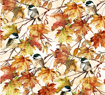 Autumn Breeze BIRDS CREAM MULTI