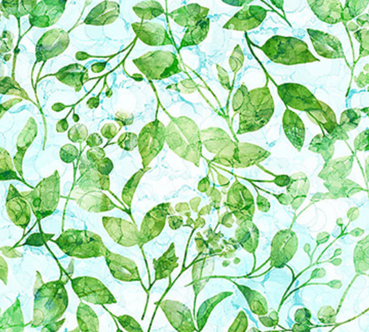 Concerto TRAILING LEAVES PALE BLUE/GREEN
