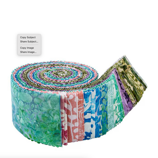 Batiks Hand Dyes Plant-Based 2 1/2" Rolie Polie