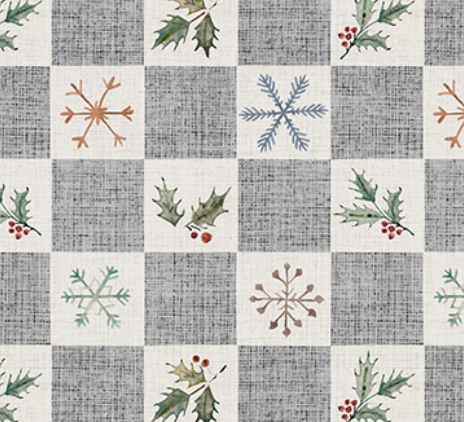 Cozy Cubs SNOW CHECK GRAY Fabric