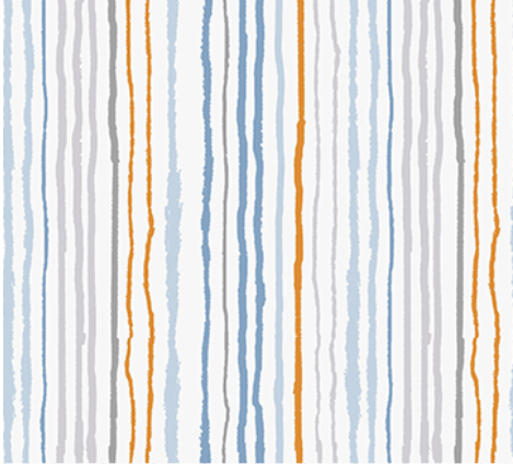 Fossil Folks CRAYONS WHITE Fabric