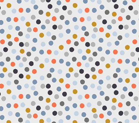 Fossil Folks DOTS GRAY Fabric