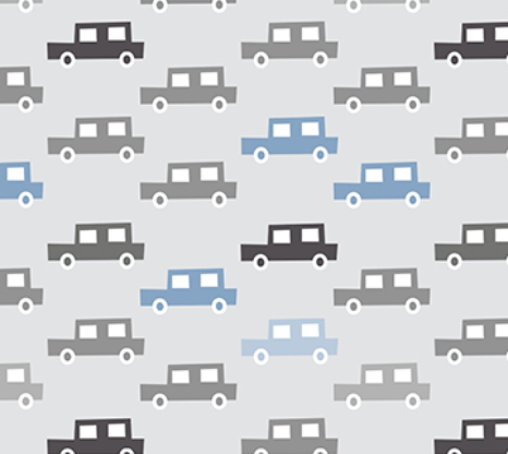 Fossil Folks CARS GRAY Fabric