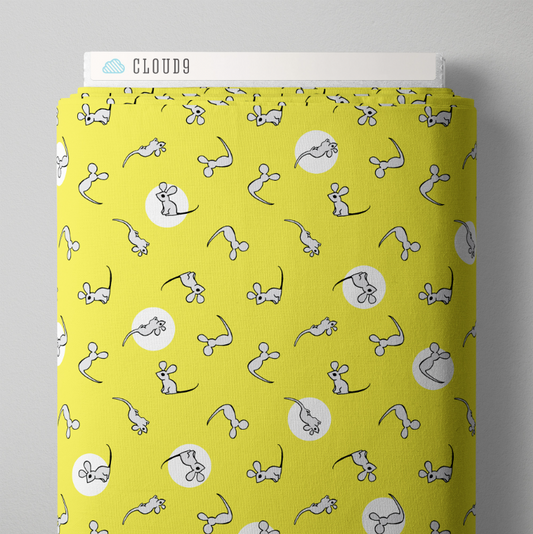 Goodnight Moon Mouse Yellow Fabric