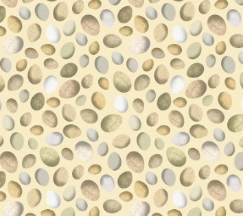 Boho Chick Fresh Eggs Eggshell Fabric