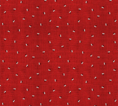 Sable & Scarlet Buds Red Fabric
