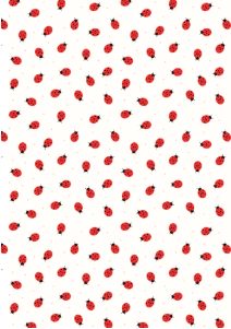 Small Things... Country Garden Small Things Ladybirds Cream Fabric