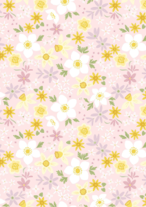 Joys of Spring Springtide Pastel Pink Fabric