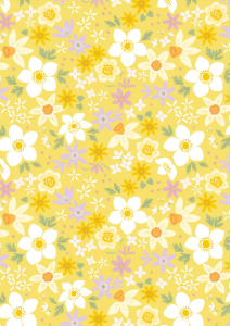 Joys of Spring Springtide Sunshine Yellow Fabric