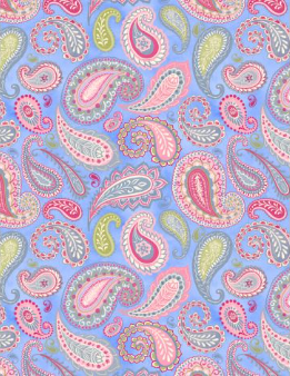 Paisley Punch Paisleys Blue Fabric
