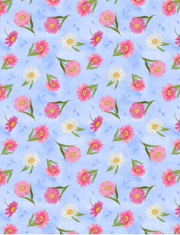 Paisley Punch Small Flowers Blue Fabric