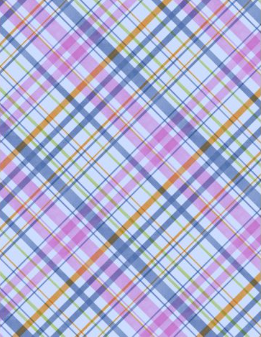 Paisley Punch Plaid Blue Fabric