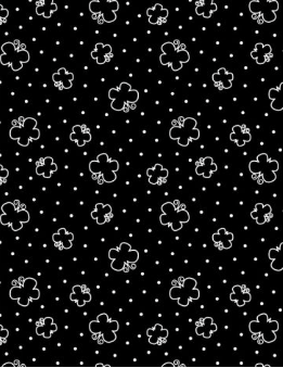 Shadow Bloom Butterflies & Dots Black Fabric