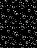 Shadow Blooms - Butterflies & Dots Black - Yardage