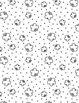 Shadow Bloom Butterflies & Dots White Fabric