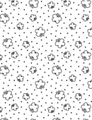 Shadow Blooms - Butterflies & Dots White - Yardage