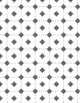 Shadow Bloom Diamond Grid White Fabric