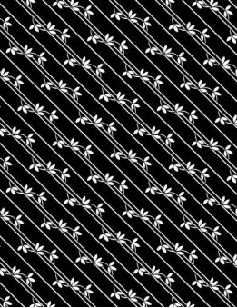 Shadow Bloom Diagonal Vines Black Fabric