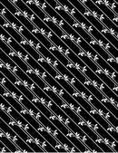 Shadow Blooms - Diagonal Vines Black - Yardage