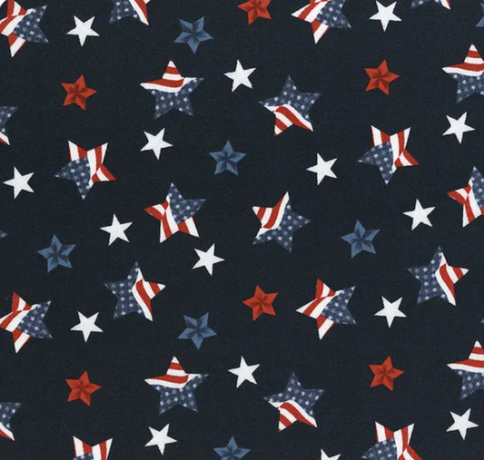 Stars of Valor Star Toss Navy Fabric