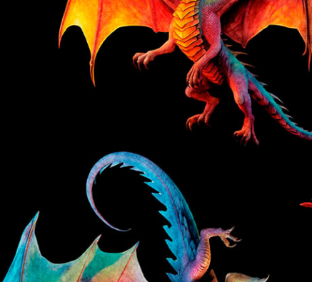 DRAGON'S SONG 2600 31151 J 15O BLACK Fabric