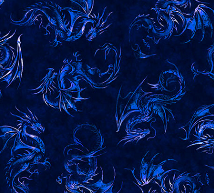 DRAGON'S SONG 2600 31154 Y 15O ROYAL Fabric