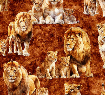 ROAR OF THE PRIDE 2600 31215 T 15O RUST Fabric