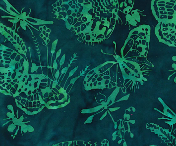 Strawberry Lane Hunnyhill Butterflies Jade Fabric