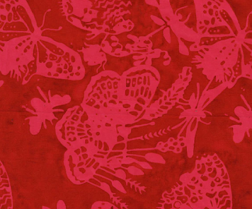Strawberry Lane Hunnyhill Butterflies Dragonfruit Fabric
