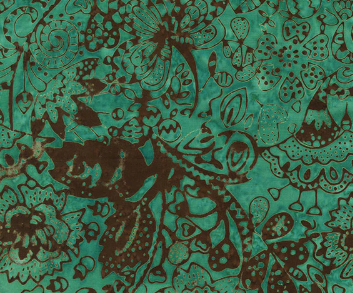 Strawberry Lane Princelett Etch Teal Fabric