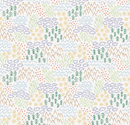 Colorful Critters Sketch White Fabric