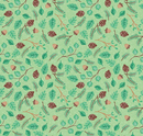 Colorful Critters Botanical Green Fabric