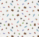 Colorful Critters Bug Toss White Fabric