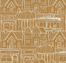 Gingerbread Village Gingersnap Fabric