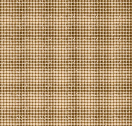 Gingerbread Sugary Gingham Gingersnap Fabric