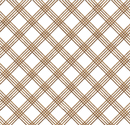 Gingerbread Windowpane Plaid White Fabric