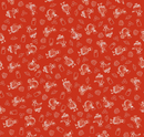 Gingerbread Baking Girls Red Fabric