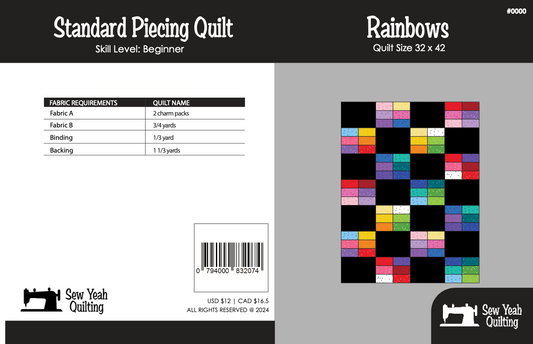 Rainbows Quilt 32" x 42"