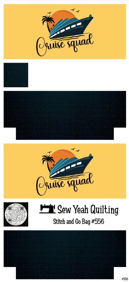 Stitch & Go Bag #556 - Cruise Ship Squad on Navy Blue