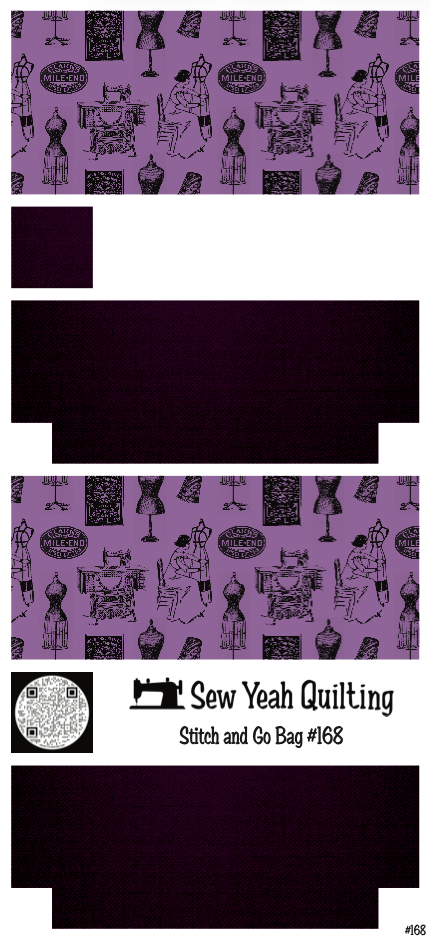 Stitch & Go Bag #168 - Sewing Vintage Tools on Dark Violet