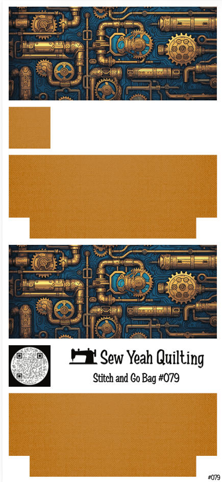 Stitch & Go Bag #79 - Steampunk on Gold