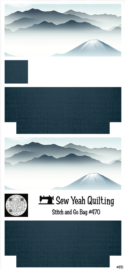 Stitch & Go Bag #470 - Fuji Ink Layers on Steel Blue