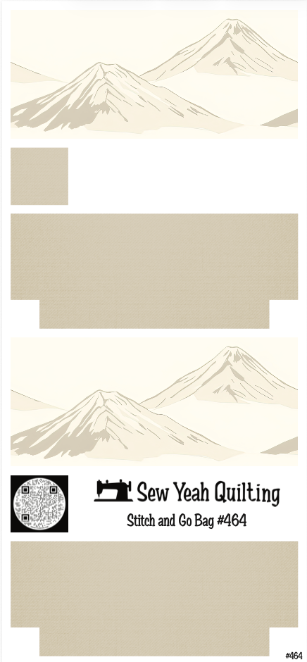 Stitch & Go Bag #464 - Fuji Twin Peaks Simple on Beige