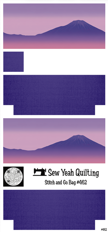 Stitch & Go Bag #462 - Fuji Sunset Sky on Indigo