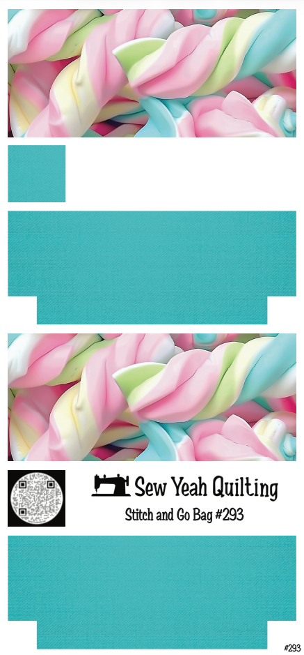 Stitch & Go Bag #293 - Marshmallow on Light Blue