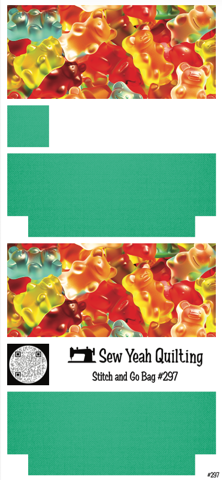 Stitch & Go Bag #297 - Gummy Bears on Teal
