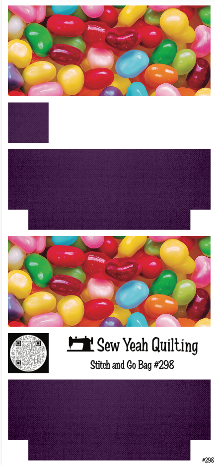 Stitch & Go Bag #298 - Candy Jelly Beans on Violet