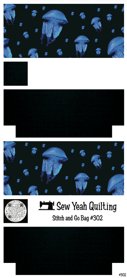 Stitch & Go Bag #302 - Blue Jellyfish
