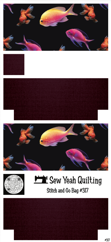 Stitch & Go Bag #317 - 3 Fishes