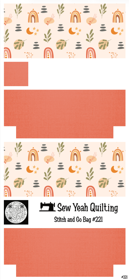 Stitch & Go Bag #221 - Boho on Orange